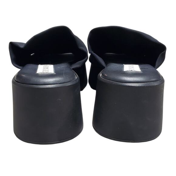 Y2k Platfrom Slides Black Steve Madden Vintage Chunky - Size IT 38 (7.5) - Picture 3 of 7
